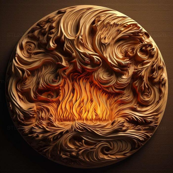 Patterns and decorations (stl fire 3, PATTERN_43) 3D models for cnc